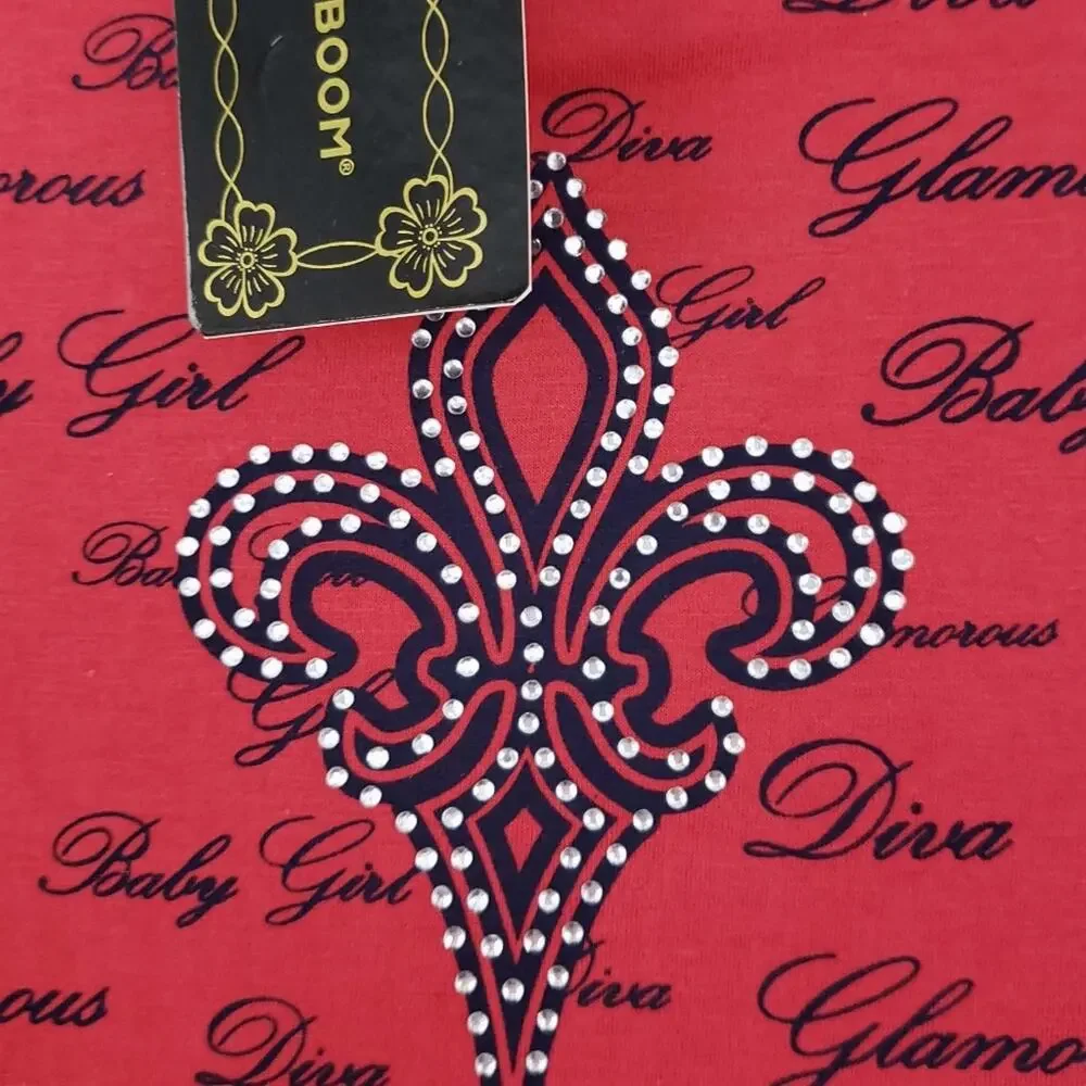 New Teddy Bloom Outfit Winter Diva Fleur-de-lis 4T Little Girls Red Rhinestone